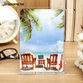 Sunmeta high quality blank sublimation glass photo frame, heat transfer glass photo